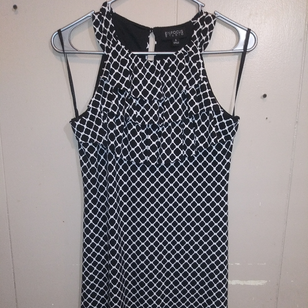 Enfocus Studio Black and White short dress sz 4